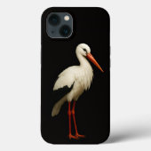 Black 4 Luxe iPhone 13, Graceful White Stork Case-Mate iPhoneケース (裏面)
