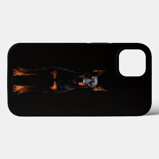 Black 4 Luxe iPhone 13, Guardian Doberman Case-Mate iPhoneケース (裏面 (横))