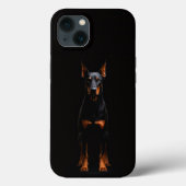 Black 4 Luxe iPhone 13, Guardian Doberman Case-Mate iPhoneケース (裏面)