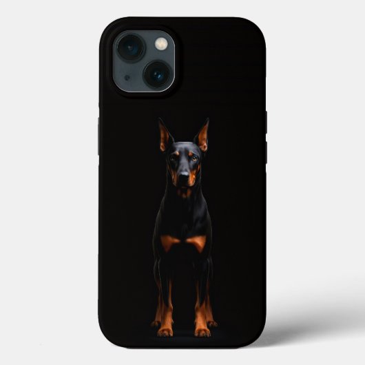 Black 4 Luxe iPhone 13, Guardian Doberman Case-Mate iPhoneケース (裏面)