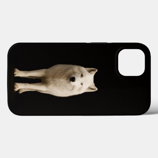 Black 4 Luxe iPhone 13, Ivory Arctic Wolf Case-Mate iPhoneケース (裏面 (横))