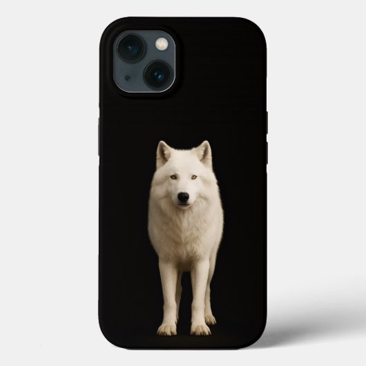 Black 4 Luxe iPhone 13, Ivory Arctic Wolf Case-Mate iPhoneケース (裏面)