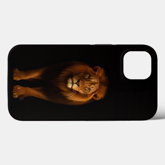 Black 4 Luxe iPhone 13, Majestic Lion Case-Mate iPhoneケース (裏面 (横))
