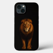 Black 4 Luxe iPhone 13, Majestic Lion Case-Mate iPhoneケース (裏面)