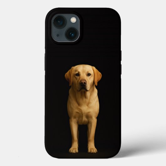 Black 4 Luxe iPhone 13, Minimalist Labrador Case-Mate iPhoneケース (裏面)
