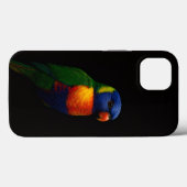 Black 4 Luxe iPhone 13, Rainbow Lorikeet Parrot Case-Mate iPhoneケース (裏面 (横))