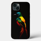 Black 4 Luxe iPhone 13, Rainbow-Tail Tropical Bird Case-Mate iPhoneケース (裏面)