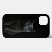 Black 4 Luxe iPhone 13, Russian Blue Cat Case-Mate iPhoneケース (裏面 (横))