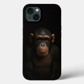 Black 4 Luxe iPhone 13, Serene Chimpanzee Case-Mate iPhoneケース (裏面)