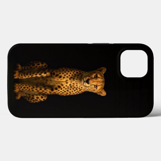 Black 4 Luxe iPhone 13, Sleek Cheetah Case-Mate iPhoneケース (裏面 (横))