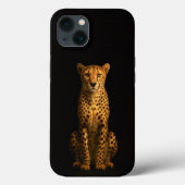 Black 4 Luxe iPhone 13, Sleek Cheetah Case-Mate iPhoneケース (裏面)