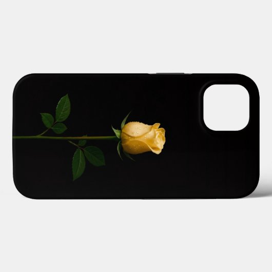 Black 4 Luxe iPhone 13, Sunlit Yellow Rose Case-Mate iPhoneケース (裏面 (横))