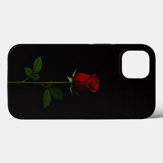 Black 4 Luxe iPhone 13, Velvet Red Rose Case-Mate iPhoneケース (裏面 (横))