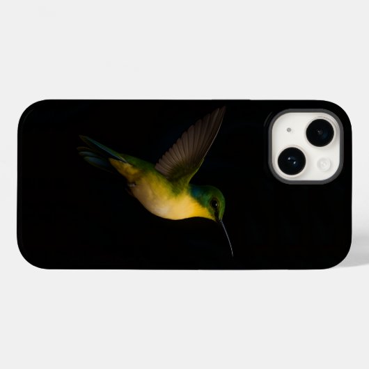 Black 4 Luxe iPhone 14 Case-Mate, Flying Bird Case-Mate iPhoneケース (裏面 (横))