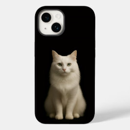 Black 4 Luxe iPhone 14 Case, Turkish Angora Cat Case-Mate iPhone 14ケース