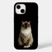 Black 4 Luxe iPhone 14 Mate, Birmanese Cat Case-Mate iPhoneケース (裏面)