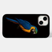Black 4 Luxe iPhone 14 Mate, Blue Yellow Macaw Case-Mate iPhoneケース (裏面 (横))