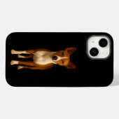 Black 4 Luxe iPhone 14 Mate, Classy Basenji Dog Case-Mate iPhoneケース (裏面 (横))