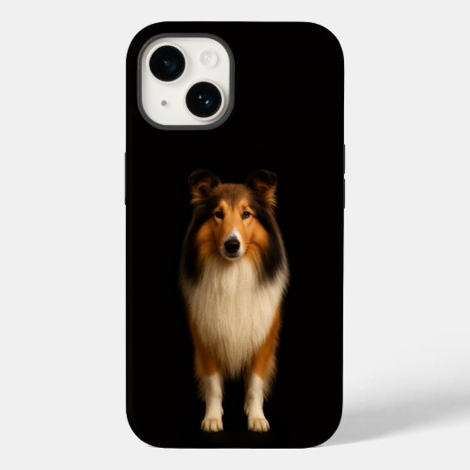 Black 4 Luxe iPhone 14 Mate, Loyal Collie Case-Mate iPhoneケース (裏面)
