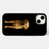 Black 4 Luxe iPhone 14 Mate, Minimalist Labrador Case-Mate iPhoneケース (裏面 (横))