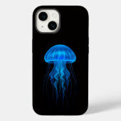 Black 4 Luxe iPhone 14 Mate, Neon Blue Jellyfish Case-Mate iPhoneケース (裏面)