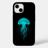 Black 4 Luxe iPhone 14 Mate, Neon Green Jellyfish Case-Mate iPhoneケース (裏面)