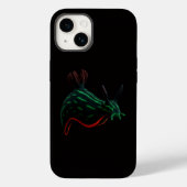 Black 4 Luxe iPhone 14 Mate, Neon Sea Slug Case-Mate iPhoneケース (裏面)