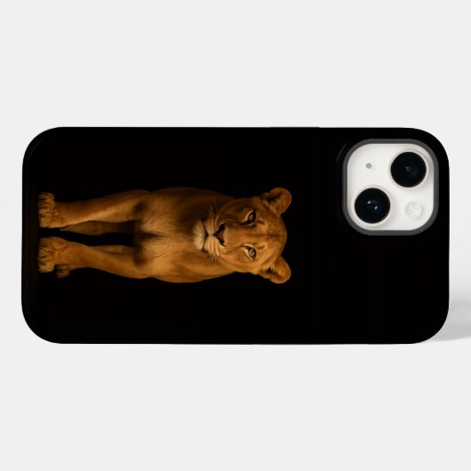 Black 4 Luxe iPhone 14 Mate, Noble Lioness Case-Mate iPhoneケース (裏面 (横))
