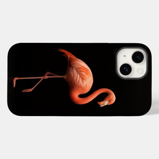 Black 4 Luxe iPhone 14 Mate, Pink Flamingo Case-Mate iPhoneケース (裏面 (横))