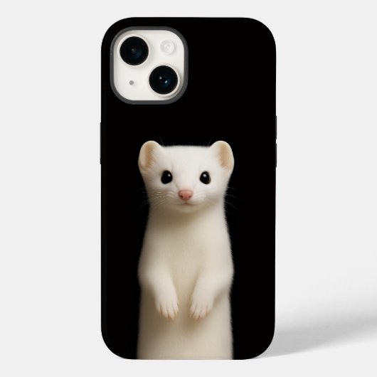 Black 4 Luxe iPhone 14 Mate, Stylish Ermine Case-Mate iPhoneケース (裏面)