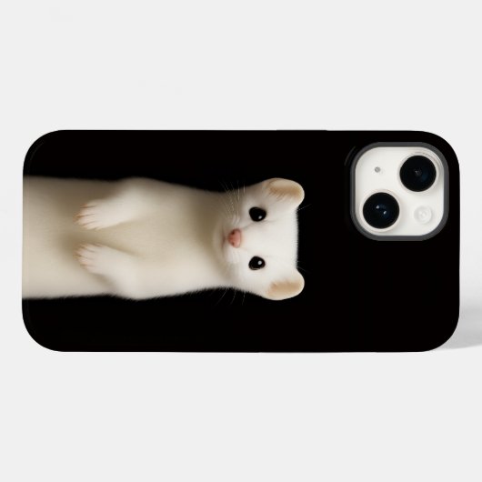 Black 4 Luxe iPhone 14 Mate, Stylish Ermine Case-Mate iPhoneケース (裏面 (横))