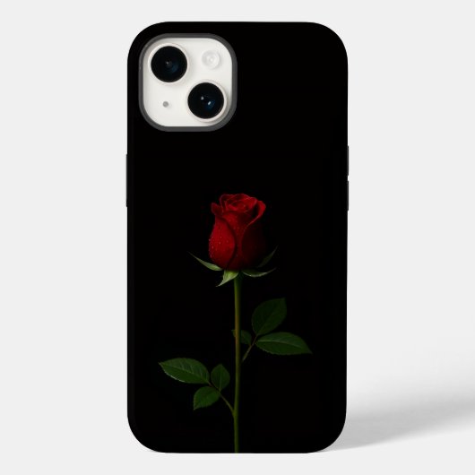 Black 4 Luxe iPhone 14 Mate, Velvet Red Rose Case-Mate iPhoneケース (裏面)