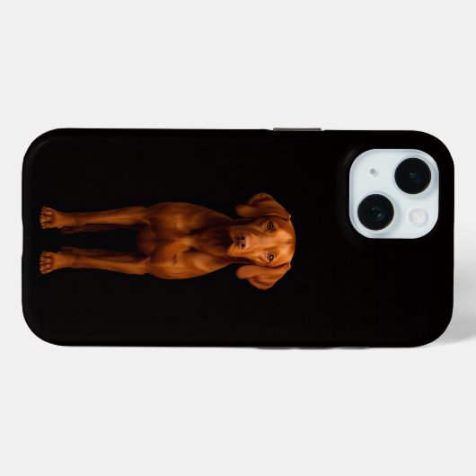 Black 4 Luxe iPhone 15 Case, Agile Vizsla Dog Case-Mate iPhoneケース (裏面 (横))