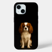 Black 4 Luxe iPhone 15 Case, Cavalier Spaniel Case-Mate iPhoneケース (裏面)