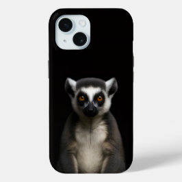 Black 4 Luxe iPhone 15 Case, Gentle Lemur iPhone 15ケース