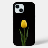 Black 4 Luxe iPhone 15 Case, Golden Yellow Tulip Case-Mate iPhoneケース (裏面)