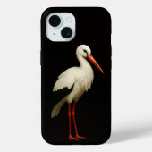 Black 4 Luxe iPhone 15 Case, Graceful Stork Case-Mate iPhoneケース (裏面)