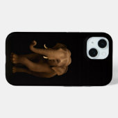Black 4 Luxe iPhone 15 Case, Indian Elephant Case-Mate iPhoneケース (裏面 (横))