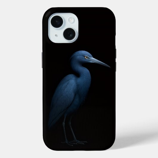 Black 4 Luxe iPhone 15 Case, Little Blue Heron Case-Mate iPhoneケース (裏面)