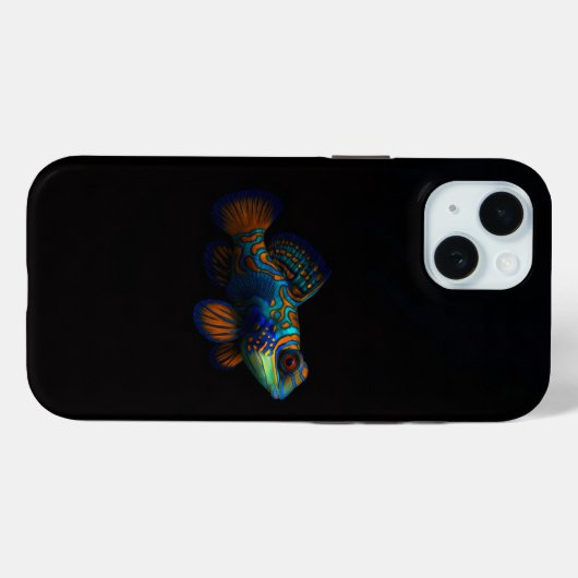 Black 4 Luxe iPhone 15 Case, Mandarin Dragonet Case-Mate iPhoneケース (裏面 (横))