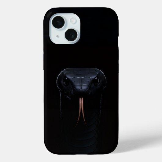 Black 4 Luxe iPhone 15 Case-Mate, Black Mamba  Case-Mate iPhoneケース (裏面)
