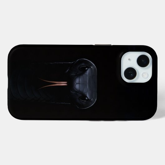 Black 4 Luxe iPhone 15 Case-Mate, Black Mamba  Case-Mate iPhoneケース (裏面 (横))