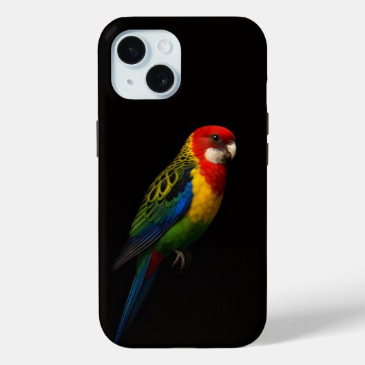 Black 4 Luxe iPhone 15 Case-Mate, Eastern Rosella Case-Mate iPhoneケース (裏面)