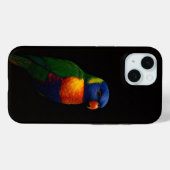 Black 4 Luxe iPhone 15 Case-Mate, Lorikeet Parrot Case-Mate iPhoneケース (裏面 (横))