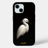 Black 4 Luxe iPhone 15 Case-Mate, Snowy Egret Case-Mate iPhoneケース (裏面)