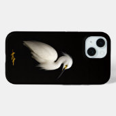 Black 4 Luxe iPhone 15 Case-Mate, Snowy Egret Case-Mate iPhoneケース (裏面 (横))