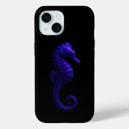 Black 4 Luxe iPhone 15 Case-Mate, Violet Seahorse iPhone 15ケース