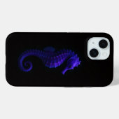 Black 4 Luxe iPhone 15 Case-Mate, Violet Seahorse Case-Mate iPhoneケース (裏面 (横))