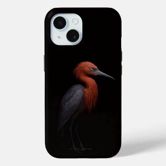 Black 4 Luxe iPhone 15 Case, Reddish Egret Case-Mate iPhoneケース (裏面)