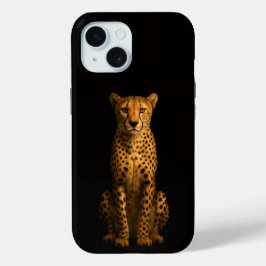 Black 4 Luxe iPhone 15 Case, Sleek Cheetah iPhone 15ケース